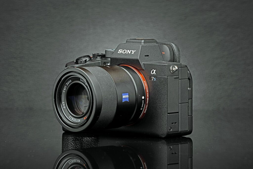 Sony A7S III con un objetivo de 55 mm